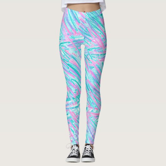 Doodly Neon Nostalgic Leggings (Vorderseite)