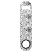 Doodmuster für Vögel und Blume Speedflaschenöffner (Vorderseite)