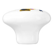 Doof gelber Spielzeugroboter Keramikknauf (Seitenansicht)