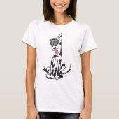 Doof Harlekin-Deutsche Dogge T-Shirt (Vorderseite)