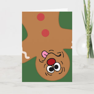 Doof Lebkuchen-Mann-Plätzchen Feiertagskarte