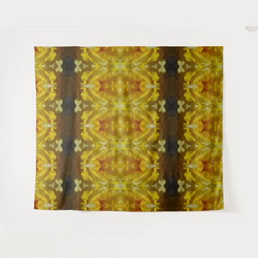 Doofodil Ikat 15 Wandteppich (Vorderseite (Horizontal))