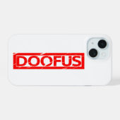 Doofus Briefmarke iPhone 15 Hülle (Rückseite (Horizontal))