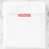 Doofus Briefmarke Runder Aufkleber (Tasche)