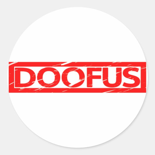 Doofus Briefmarke Runder Aufkleber (Vorderseite)