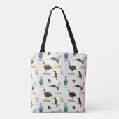 Doofy Birds Muster Tote Tasche (Rückseite)