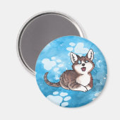 Doofy Cat Magnet (Vorderseite/Rückseite)