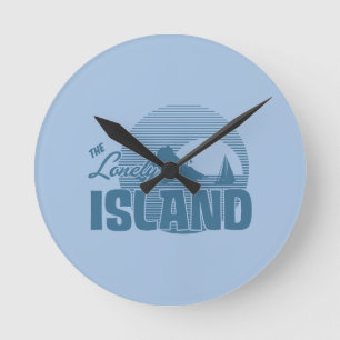 Dookie Island - Blue Runde Wanduhr