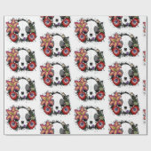 Doom and Bloom Cat Skull Geschenkpapier (Flach)