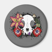 Doom and Bloom Cat Skull Magnet (Vorne)