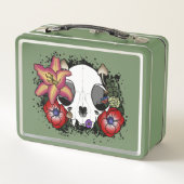 Doom and Bloom Cat Skull Metall Brotdose (Rückseite)