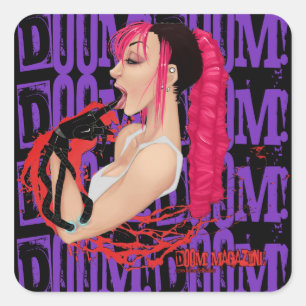 DOOM! Lila Aufkleber "Z"