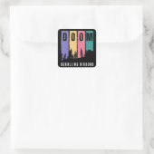 Doom Scrolling Discord Quadratischer Aufkleber (Tasche)