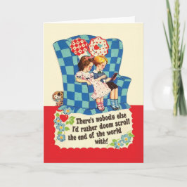 DOOM SCROLLING - lustige Retro-Valentinstag-Karte Feiertagskarte