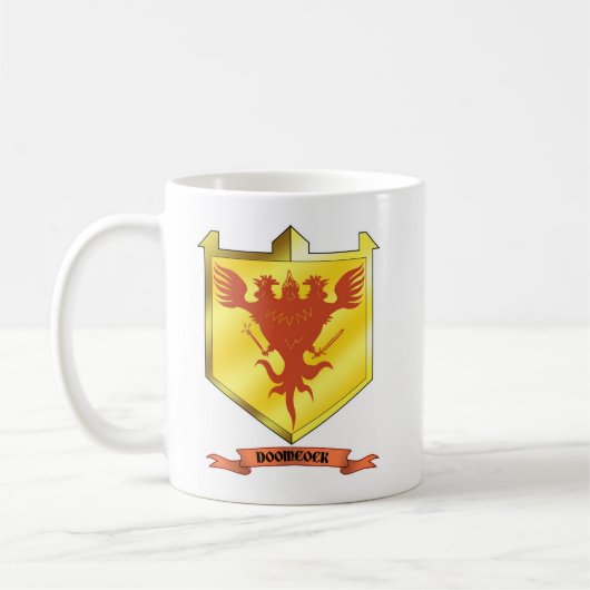 Doomcock Wappen Kaffee-Tasse Kaffeetasse (Links)