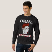 Doomer Wojak Meme Messy Boomer Doomed Nihilist Sweatshirt (Vorne ganz)