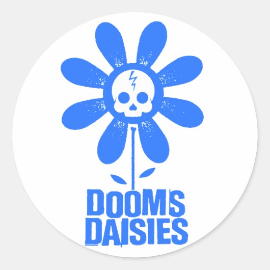 Dooms Daisies Runder Aufkleber (Vorderseite)