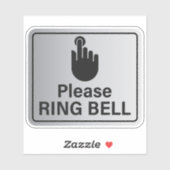 Door Bell Sign Aufkleber (Blatt)