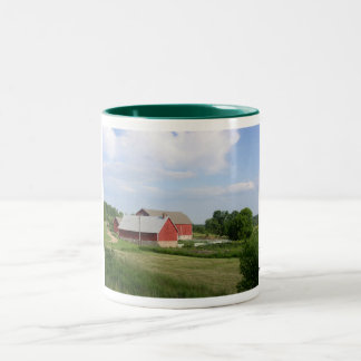 Door County Bauernhof-Tasse Zweifarbige Tasse