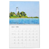 Door County Leuchtturm-Aquarell Kalender (Mär 2026)