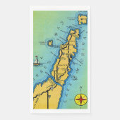 Door County Map Guest Towels Serviette (Vorderseite)