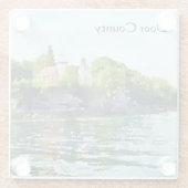 Door County Sherwood Punkt-Aquarell Glasuntersetzer (Rückseite)