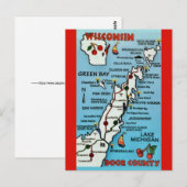 Door County WI Postkarte (Vorne/Hinten)