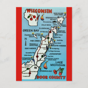 Door County WI Postkarte