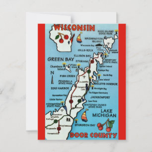 Door County WI Postkarte