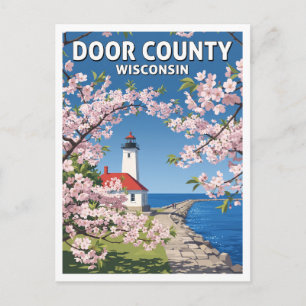 Door County, Wisconsin — Cana Island Leuchtturm Postkarte