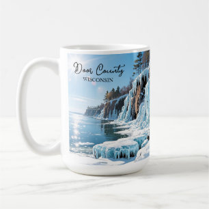 Door County Wisconsin Gefrorener Winter Kaffeetasse