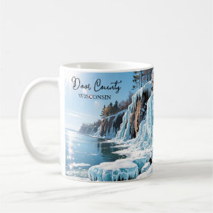 Door County Wisconsin Gefrorener Winter Kaffeetasse
