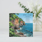 Door County, Wisconsin Illustration and Poem (Stehend Vorderseite)