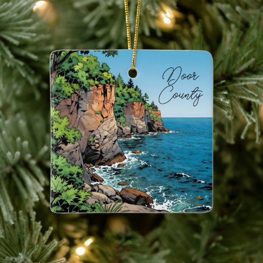 Door County, Wisconsin Travel Souvenir Keepsake Keramikornament (Baum)