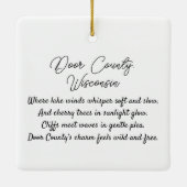 Door County, Wisconsin Travel Souvenir Keepsake   Keramikornament (Rückseite)