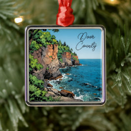 Door County, Wisconsin Travel Souvenir Keepsake Ornament Aus Metall