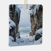 Door County, Wisconsin | Winter Poem Keramikornament (Rechts)