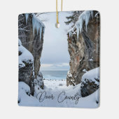 Door County, Wisconsin | Winter Poem Keramikornament (Links)