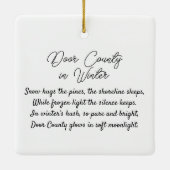 Door County, Wisconsin | Winter Poem Keramikornament (Rückseite)