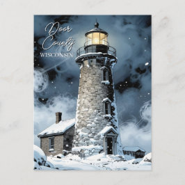 Door County, Wisconsin | Winter Poem Postkarte