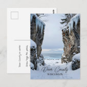 Door County, Wisconsin | Winter Poem Postkarte (Vorne/Hinten)