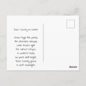 Door County, Wisconsin | Winter Poem Postkarte (Rückseite)