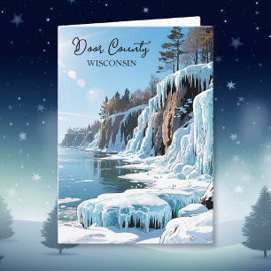 Door County Wisconsin Wintergedicht Karte