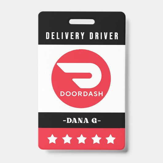 Door Dash Abzeichen Ausweis (Vorderseite)