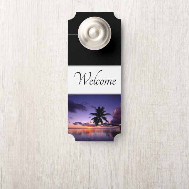 Door Hanger Welcome Hawaiian Sunset Türanhänger (Auf Knauf)