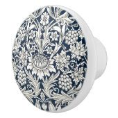 Door Knob - Blau mit den weißen Blume William Morr Keramikknauf (Rechts)