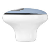 Door Knob Blue & Black Barbershop  Keramikknauf (Seitenansicht)