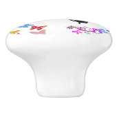 Door Knob Butterfly Keramikknauf (Seitenansicht)