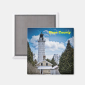 Door Landkreis Lighthouse Magnet (Vorderseite/Rückseite)