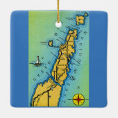 Door Landkreis Wisconsin Karte Keramikornament (Rückseite)